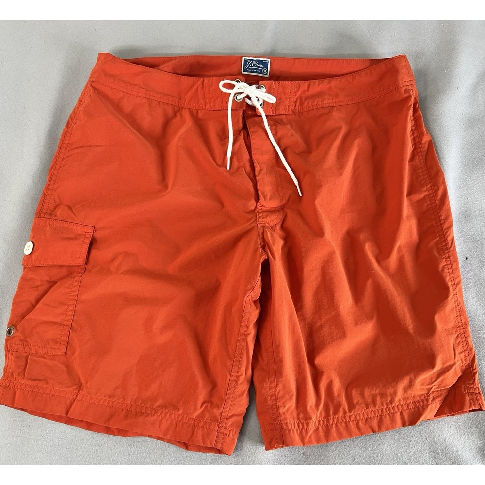 Men's J.CREW Swim Shorts Trunks‎ Lined Beach Boat Lace Up Waist Size 34